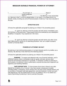 Missouri Power Of Attorney Form Pdf