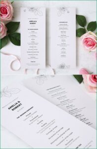 Modern Wedding Ceremony Program Template