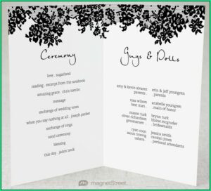 Modern Wedding Program Templates