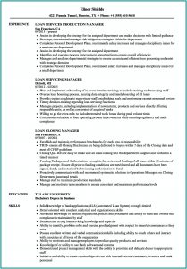 Mortgage Servicing Manager Resume