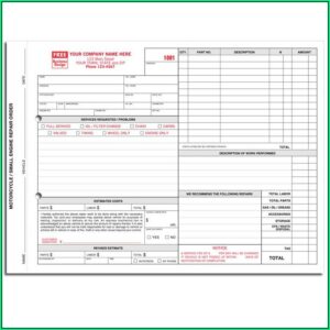 Motorcycle Repair Order Template