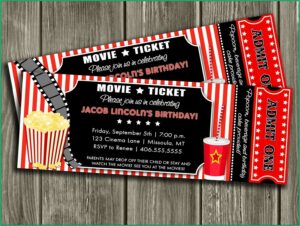 Movie Ticket Invitation Template Free