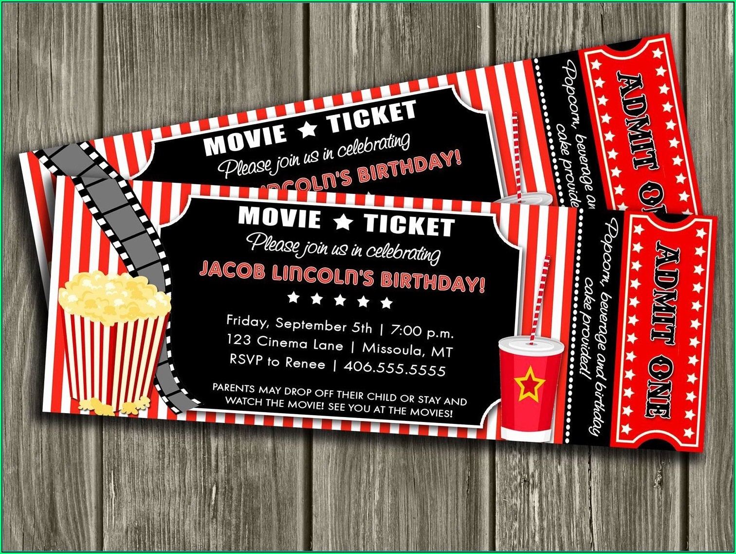 Movie Ticket Invitation Template Free