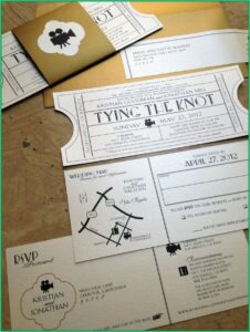 Movie Ticket Wedding Invitation Template