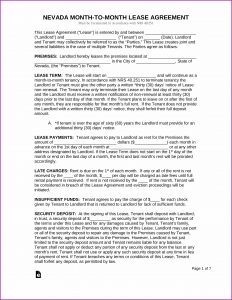 Nevada Residential Rental Agreement Form