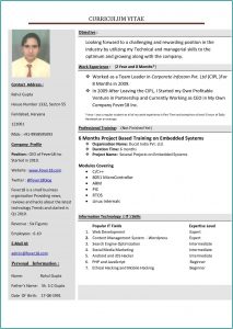 Newest Curriculum Vitae Format
