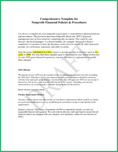 Nonprofit Document Retention Policy Template