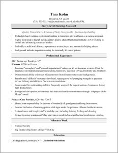 Nursing Assistant Resume Template