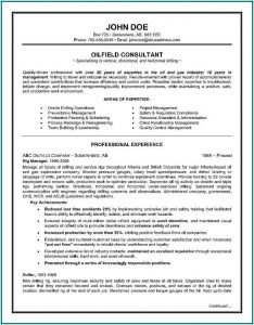 Oilfield Consultant Resume Templates
