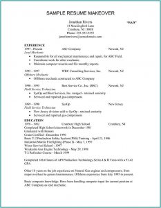 Oilfield Resume Template Free