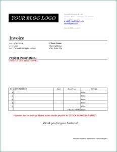 Paid Invoice Samples