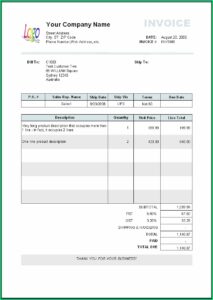 Paid Invoice Template Free