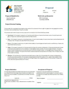 Painting Proposal Example