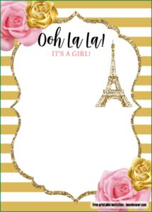 Paris Birthday Invitation Templates Free