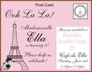 Paris Invitations Templates Free