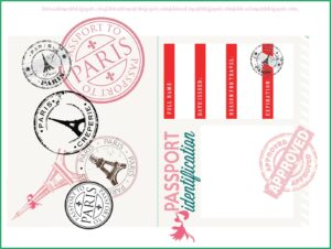 Paris Passport Invitation Template Free