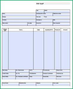 Payroll Stub Template