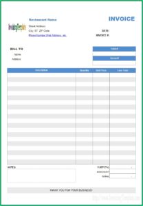 Personal Invoice Template India