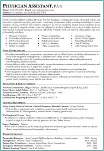 Physician Assistant Resume Writing Services