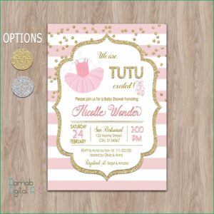 Pink And Gold Princess Invitation Templates