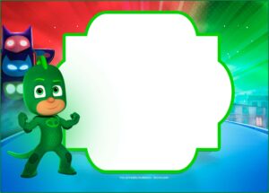 Pj Mask Invite Template