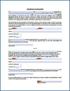 Power Of Attorney Form Las Vegas