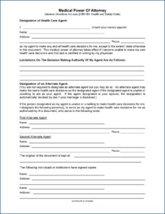 Power Of Attorney Template Download