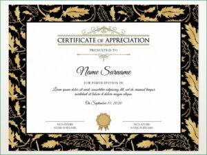 Printable Certificate Template
