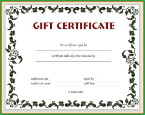 Printable Certificate Template Free