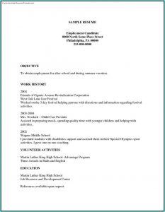 Printable Examples Of Resumes