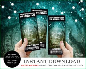 Printable Prom Ticket Template