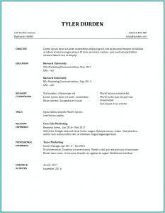 Printable Sample Resume
