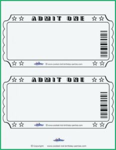 Prom Ticket Templates Free