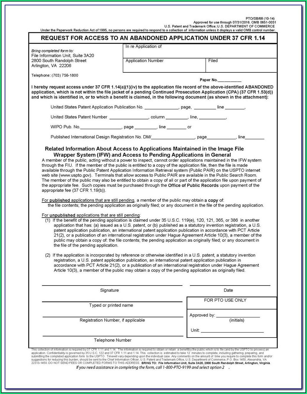 Provisional Patent Application Number Format