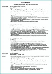 Qa Engineer Resume Template