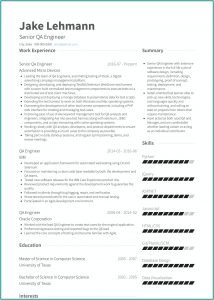 Qa Resume Template