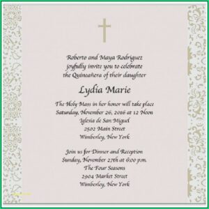 Quinceanera Invitation Samples In English
