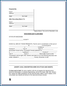 Quit Claim Deed Sample California