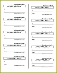 Raffle Ticket Template Word 2007