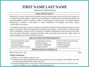 Real Estate Agent Resume Template