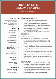 Real Estate Resume Templates