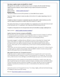 Reasons For Forming A Captive Insurance Company