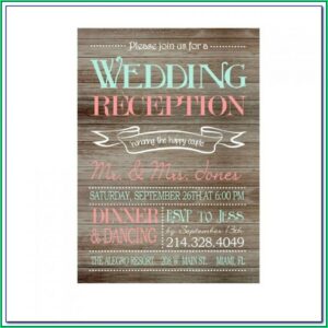 Reception Invitation Template Free