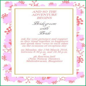 Reception Invitation Template Online