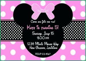 Red Minnie Mouse Invitation Template Free Download