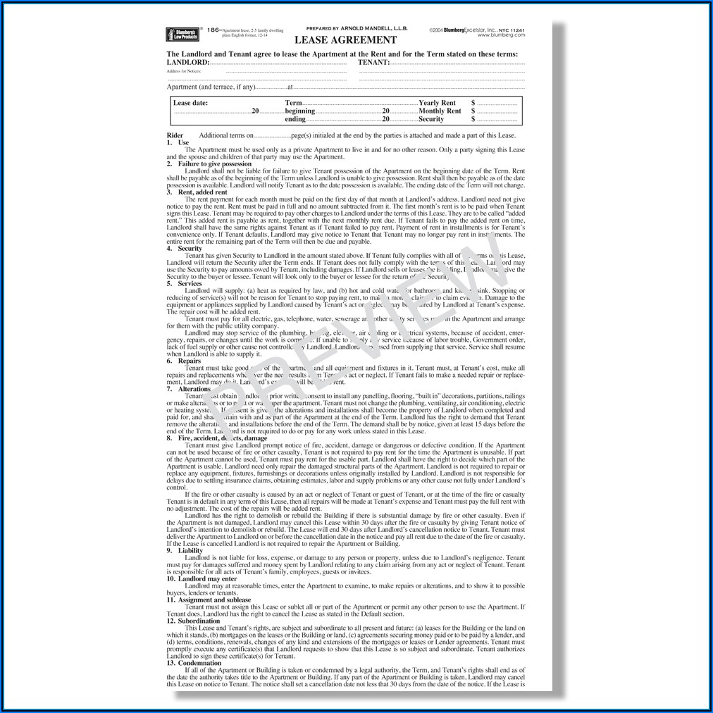 Rent Stabilized Lease Renewal Form Nyc 2019