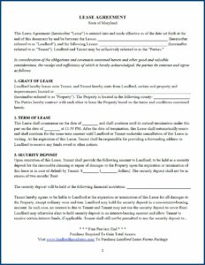 Rental Application Form Maryland Pdf