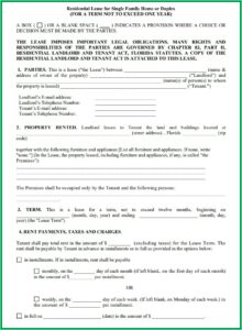 Rental Lease Agreement Florida Template Free