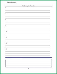 Repair Order Template