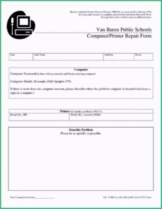 Repair Order Template Free